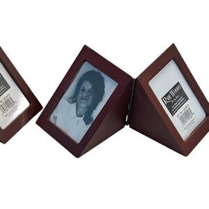 BUNDLE 3‎ FOR $18 Rare Woods Picture Frame 2.5" x 3.5" Hinged Set 2 Adjustable
